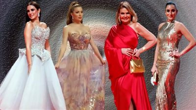 (صور) يسرا وأمينة خليل ونسرين طافش على ريد كاربت فيلم 