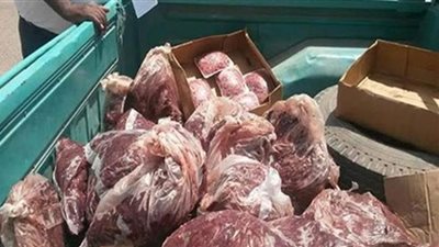 ضبط مصنع به 15 طن لحوم وبسطرمة وبوفتيك وحواوشي غير صالحة للاستخدام الآدمي