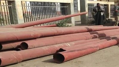 تجديد وإحلال أعمدة الإنارة العامة بقرى إهناسيا ببني سويف