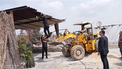 إزالة فورية لمغسلة مقامة بالمخالفة بلبيس ضمن فاعليات الموجة الــ 19