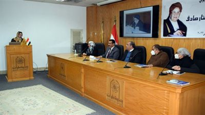 صور| جامعة حلوان تنظم حفل تأبين آمال صادق