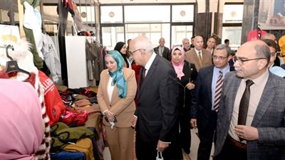 افتتاح المعرض الدائم لطلاب جامعة المنصورة بمجمع الخدمات الطلابية