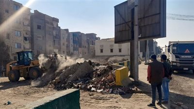 رفع 320 طن مخلفات صلبة من منطقة 