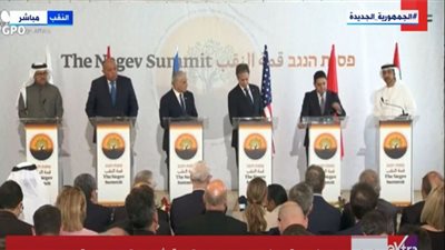 وزير خارجية الإمارات من النقب: مصر كانت رائدة في الـ43 عامًا الماضية لتحقيق السلام في المنطقة (فيديو)