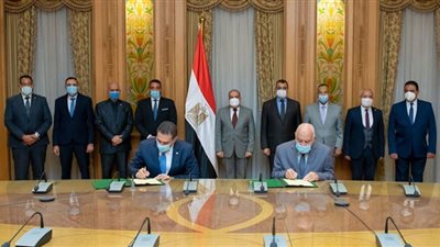 وزير الإنتاج الحربي يشهد توقيع بروتوكول تعاون مع إحدى الشركات الأمريكية بمجال معالجة المياه