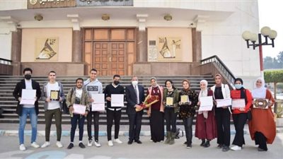 جامعة بنى سويف يكرم الطلاب الفائزين فى مسابقة talents on fire 2