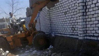 الشرقية: إزالة مزرعة بالطوب الأبيض في مركز فاقوس