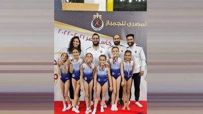 ناشئات الصيد يحصدن ميداليات متنوعة ببطولة كاس مصر للجمباز