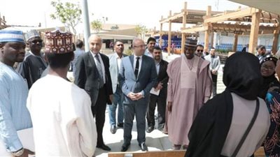 سفير نيجيريا يلتقى محافظ بنى سويف ويستفسر عن تفاصيل شعار المحافظة وهرم ميدوم