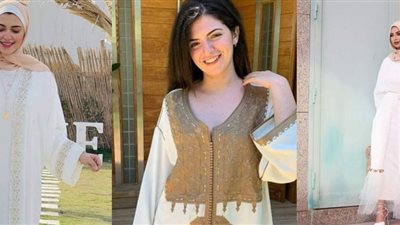 لعشاق النعومة والهدوء.. عبايات باللون الأبيض مختلفة التصميم لسهرات رمضان