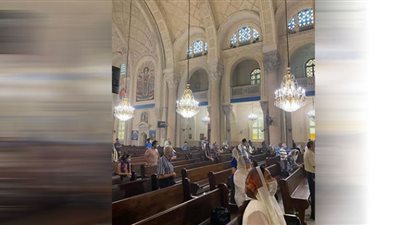 الأب باسيلي سعد يلقي العظة في نهضة الصورم بكنيسة مارجرجس