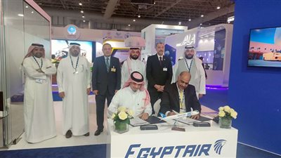 فيديو وصور.. مصرللطيران للخطوط الجوية توقع عقد مع الشركة السعودية للخدمات الأرضية