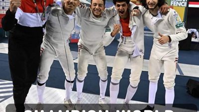 وزير الرياضة يهنىء المنتخب الوطنى بذهبية بطولة العالم للشباب فى سيف المبارازة