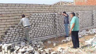 تكثيف حملات إزالة تعديات البناء المخالف على الأراضى الزراعية بالشرقية