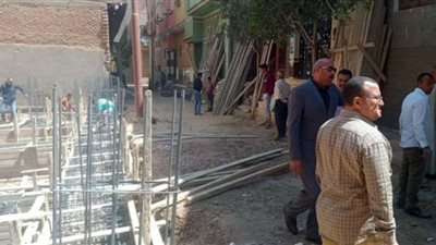 إزالة التعديات ومصادرة معدات ومواد البناء بالفيوم