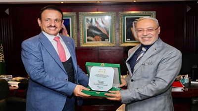 الملحق الثقافى السعودى يستقبل رئيس جامعة طنطا