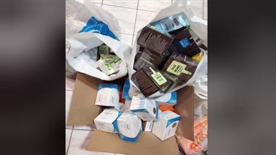 ضبط أدوية مجهولة المصدر داخل عيادة خاصة بالغربية