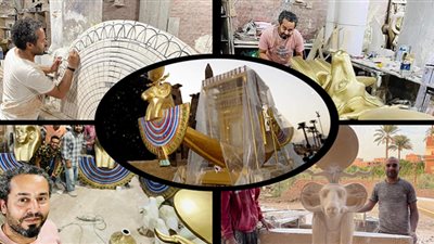 المراكب المقدسة.. 13 فنانّا تشكيليّا أبهروا العالم في حفل افتتاح طريق الكباش (صور وتفاصيل)