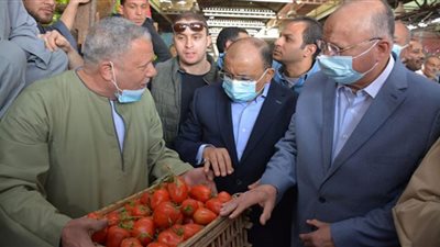 وزير التنمية المحلية ومحافظ القاهرة يناقشان آليات ضبط الأسعار فى أكبر أسواق الجملة لبيع الخضروات والفاكهة