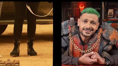 رامز جلال يسخر من حذاء درة الضخم: جايه تتسلق جبال الألب (فيديو)