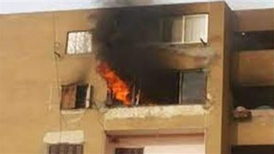 معاينة حريق اندلع بشقة فى السلام