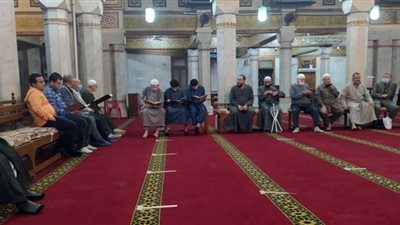 بمسجد الحامدية الشاذلية..أسرة الشيخ عبدالباسط عبدالصمد تحيي ذكراه الثالثة والثلاثين..صور
