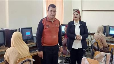 رئيس مركز ومدينة بنى عبيد يتفقد مركز تدريب العالم على الحاسب الآلى