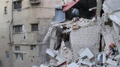 نوة قاسم تتسبب فى انهيار عقار الجمرك بالإسكندرية