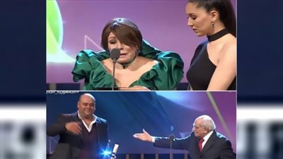 رشوان توفيق ولبنى عبد العزيز..لفتة مميزة بنكهة الزمن الجميل