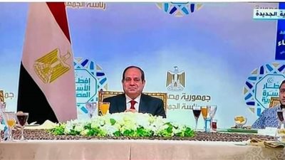 من هو مينا الجالس بجوار السيسي في حفل الأسرة المصرية؟ و سر جلوسه بجوار الرئيس