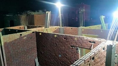 التصدي لبناء مخالفة بميت يزيد في منيا القمح