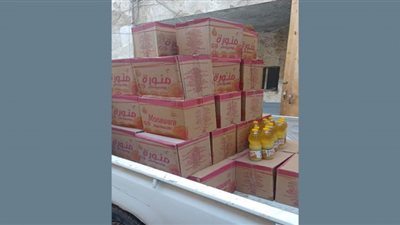 تموين قوص : ضبط ٣٩ كرتونة زيت طعام وسلع مجهولة المصدر