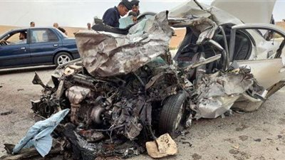 مصرع مواطن وإصابة أربعة فى حادث انقلاب سيارتين بطريق القاهرة –أسيوط