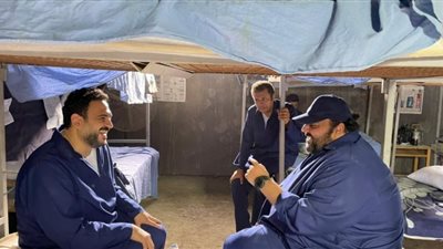 خالد الحلفاوي وشيكو ضيوف شرف أكرم حسني في مكتوب عليّا