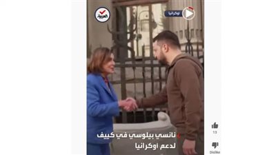 لحظة استقبال الرئيس الأوكراني لرئيسة مجلس النواب الأمريكي.. شاهد