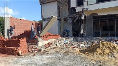 الشرقية: إزالة مباني بالطوب الدبش الأبيض بالحسينية