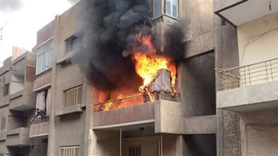 السيطرة على حريق شقة سكنية في منشأة القناطر