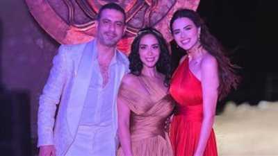 هنادي مهنا برفقة العروسان بسنت شوقي ومحمد فراج .. (صور)