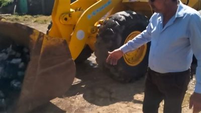 إزالة فورية لبناء على أرض أملاك الدولة بقرية الفيروز في الدقهلية