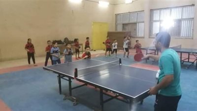 إستمرار تدريبات المشروع القومي للموهبة والبطل الأولمبي تنس طاولة ناشئين بسوهاج