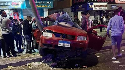 ننشر صور حادث التصادم بالموقف الجديد في بنها