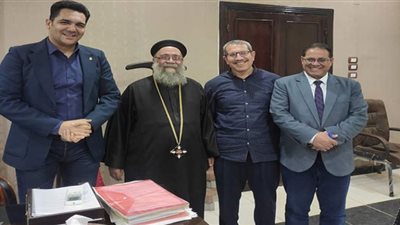 رئيس مركز بلقاس يستقبل وفد من كنيسة القديسة العذراء مريم للتهنئة بعيد الفطر المبارك