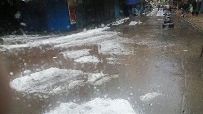 فيديو بث مباشر ثلوج وأمطار غزيرة في الإسكندرية