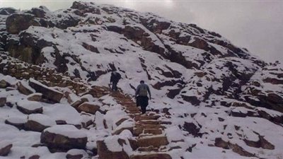 سانت كاترين تتحول إلى أجواء أوروبية بعد إنخفاض درجات الحرارة