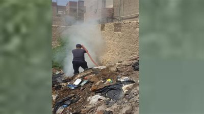 السيطرة على حريق بمخلفات بداخل أحد العقارات الغير مأهولة بالسكان بالقصير