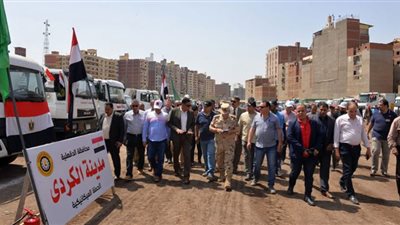 معدات ومركبات الدقهلية تصطف للمشاركة في التدريب العملى لمواجهة الأزمات والكوارث صقر 92