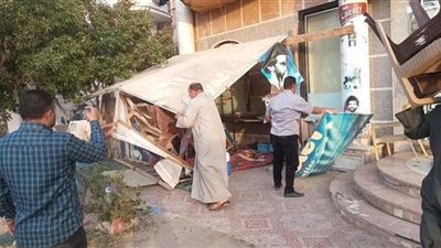 حملة رفع الإشغالات بمدينة العاشر من رمضان