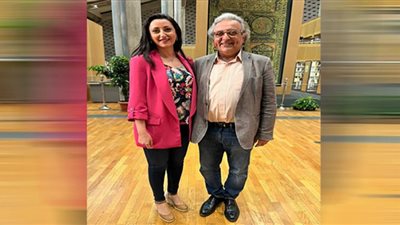 السوبرانو أميرة سالم فى بروفات حفل مكتبة الإسكندرية 