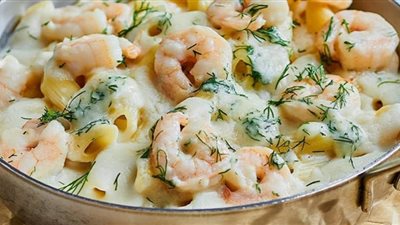 بالخطوات.. طريقة عمل مكرونة بالجمبري والوايت صوص