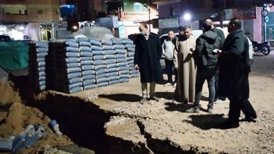 رئيس مدينة أبشواي يتفقد الأعمال الجاري تنفيذها وإزالة التعديات